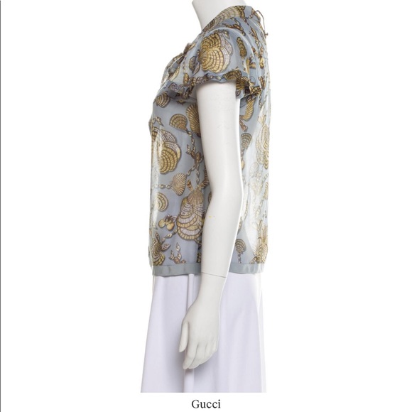 Gucci Silk Seashell Blouse - Picture 3 of 6